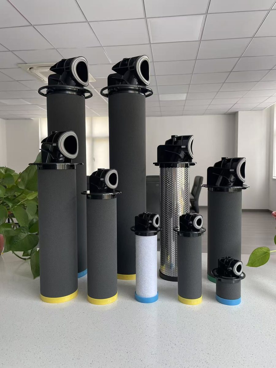 Air intake filter elements with locking caps